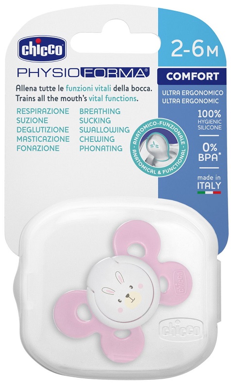 CHICCO SUCCHIETTO COMFORT GIRL IN SILICONE 2-6 MESI 1 PEZZO - farmacia187.it