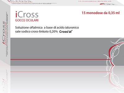 ICROSS SOLUZIONE OFTALMICA ACIDO IALURONICO CROSS-LINKATO 0,2% 15 MONODOSI DA 0,35 ML - farmacia187.it