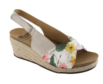 MINDY SUEDE+TEXTILE WOMENS BONE/FLOWER FANTASY 40 - farmacia187.it