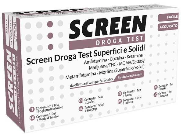 SCREEN DROGA TEST 7 DROGHE SU SUPERFICI SOLIDI O POLVERI - farmacia187.it