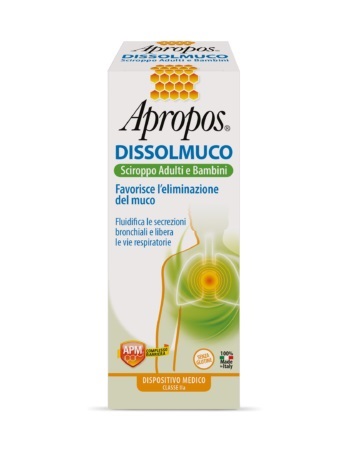 APROPOS DISSOLMUCO SCIROPPO ADULTI E BAMBINI 230 G - farmacia187.it