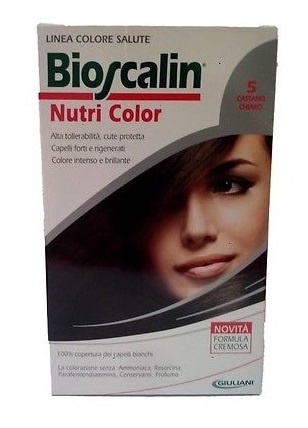 BIOSCALIN NUTRI COLOR 5 CASTANO CHIARO SINCROB 124 ML - farmacia187.it
