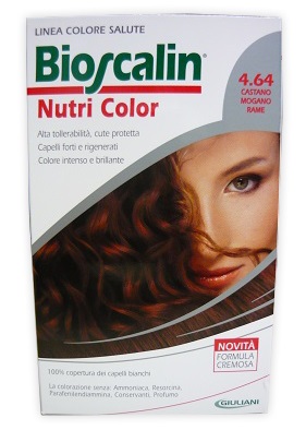 BIOSCALIN NUTRI COLOR 4,64 CASTANO MOGANO RAME 124 ML - farmacia187.it