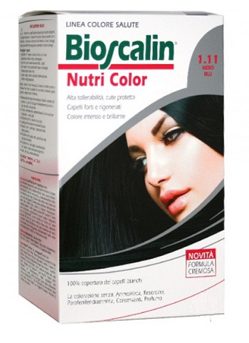 BIOSCALIN NUTRI COLOR 1,11 NERO BLU SINCROB 124 ML - farmacia187.it