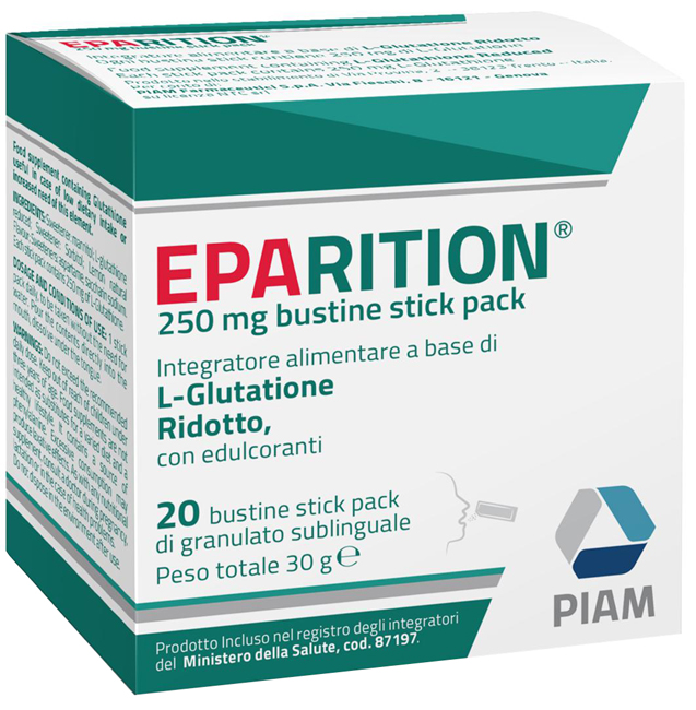 EPARITION 20 BUSTINE STICK PACK DA 250 MG DI GRANULATO SUBLINGUALE - farmacia187.it