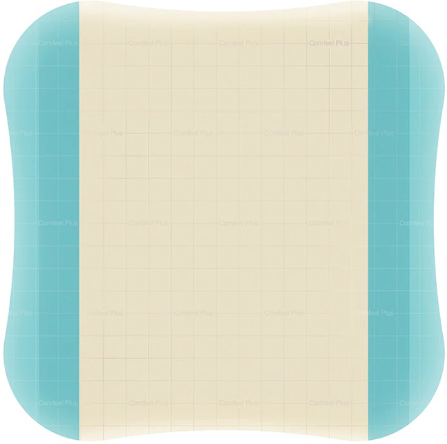 MEDICAZIONE SPECIALE ATTIVA CON IDROCOLLOIDE CON BORDI SMUSSATI COMFEEL PLUS 10X10 CM 10 PEZZI - farmacia187.it