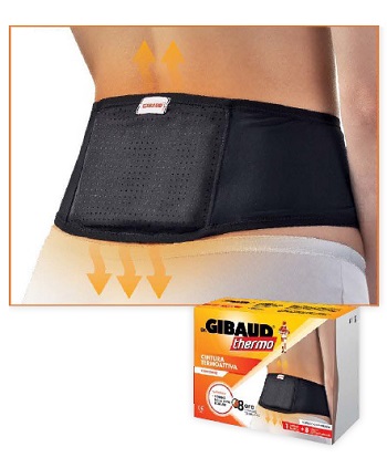 GIBAUD CINTURA TERMOATTIVA  RIUTILIZZABILE + 8 CEROTTI AUTORISCALDANTI - farmacia187.it