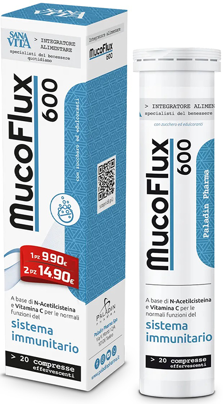 SANAVITA MUCOFLUX 600 20 CAPSULE EFFERVESCENTI - farmacia187.it