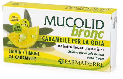 MUCOLID BRONC SALVIA & LIMONE 24 CARAMELLE - farmacia187.it