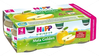 HIPP BIO OMOGENEIZZATO MELA GOLDEN 6X80 G - farmacia187.it