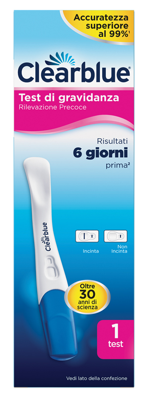 TEST DI GRAVIDANZA CLEARBLUE RILEVAZIONE PRECOCE 1 PEZZO - farmacia187.it