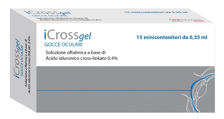 ICROSS GEL GOCCE OCULARI ACIDO IALURONICO CROSS-LINKATO 0,4% 15 MONODOSE DA 0,35 ML - farmacia187.it