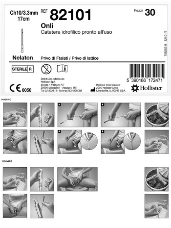 CATETERE IDROFILICO ONLI 17 CM CH 10 30 PEZZI - farmacia187.it