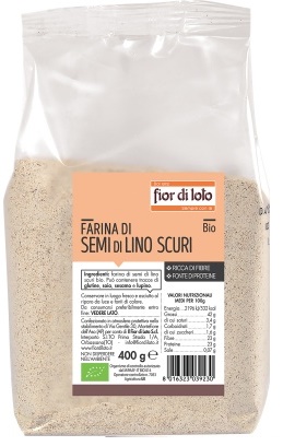 FARINA DI SEMI DI LINO SCURI BIO 400 G - farmacia187.it