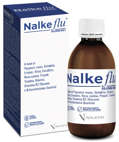 NALKEFLU SOLUZIONE ORALE 200 ML + 1  BUSTINA DA 2,5 G - farmacia187.it