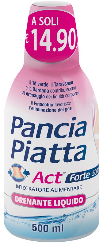 PANCIA PIATTA ACT FORTE DRENANTE LIQUIDO 500 ML - farmacia187.it