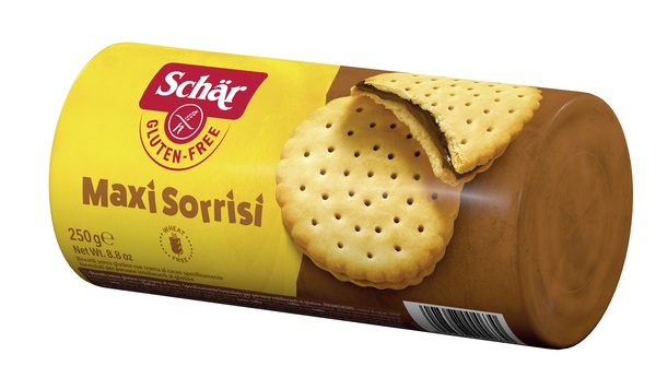 SCHAR MAXI SORRISI BISCOTTI CON CREMA AL CACAO 250 G - farmacia187.it