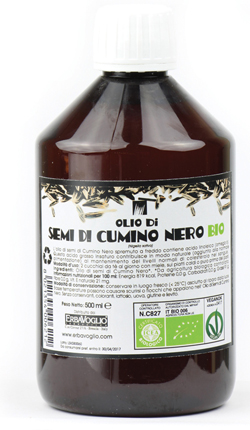 OLIO DI SEMI DI CUMINO NERO BIO 500 ML - farmacia187.it