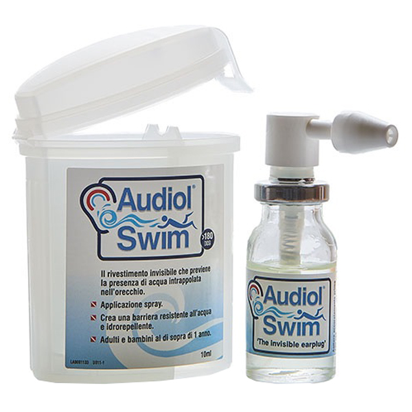 AUDIOLSWIM SOLUZIONE RIVESTIMENTO CANALE UDITIVO COME BARRIERA IDROREPELLENTE - farmacia187.it