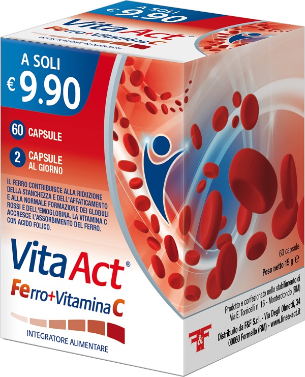 VITA ACT FERRO+VITAMINA C 60 CAPSULE - farmacia187.it