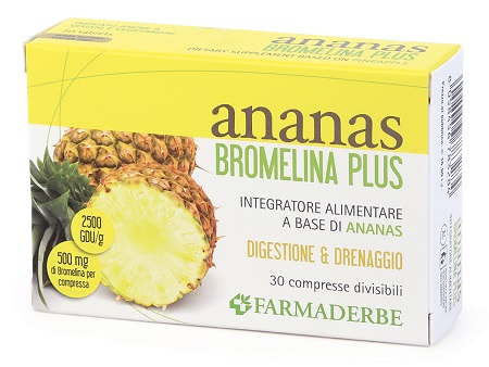 ANANAS BROMELINA PLUS 30 COMPRESSE - farmacia187.it