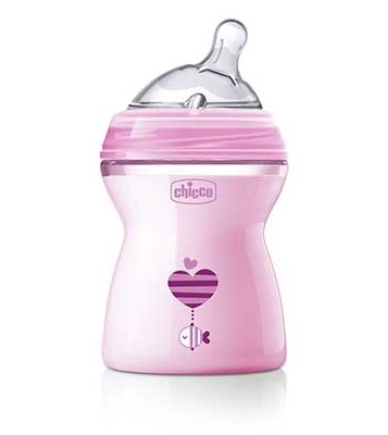 CHICCO BIBERON NATFEEL 2M+ GIRL 250 ML - farmacia187.it