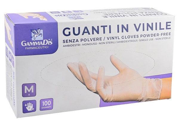 GUANTI VINILE SENZA POLVERE MEDIUM 100 PEZZI GAMMADIS - farmacia187.it