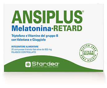 ANSIPLUS RETARD MELATONINA 20 COMPRESSE BISTRATO FAST SLOW 955 MG - farmacia187.it