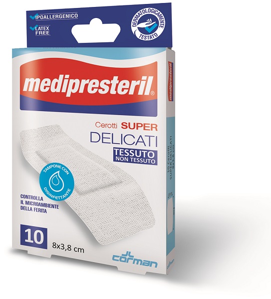 MEDIPRESTERIL CEROTTI DELICATI SUPER 8 X 3,8 10 PEZZI - farmacia187.it