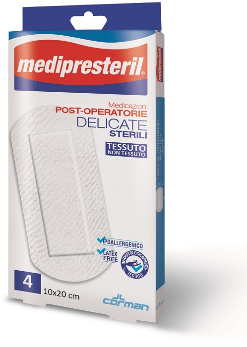 MEDICAZIONE POST OPERATORIA MEDIPRESTERIL DELICATA TNT 10X20CM 5 PEZZI - farmacia187.it