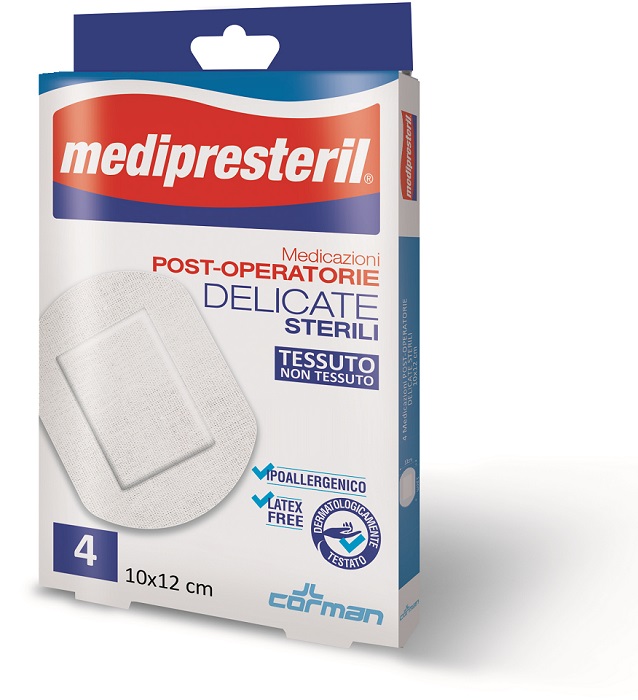 MEDICAZIONE POST OPERATORIA MEDIPRESTERIL DELICATA TNT 10X12CM 5 PEZZI - farmacia187.it