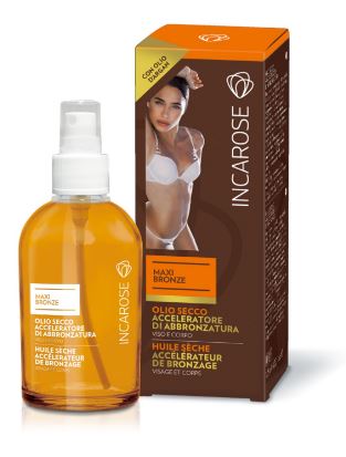INCAROSE MAXI BRONZE OLIO SECCO ACCELERATORE DI ABBRONZATURA 125 ML - farmacia187.it