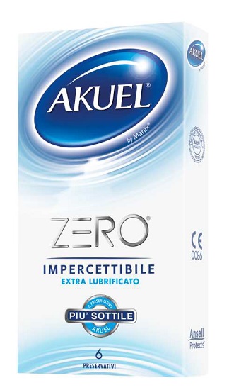 PROFILATTICO AKUEL ZERO EXTRALUBRIFICATO BOX DA 6 PEZZI - farmacia187.it