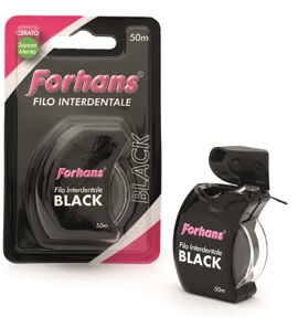 FORHANS FILO INTERDENTALE BLACK 50 METRI - farmacia187.it