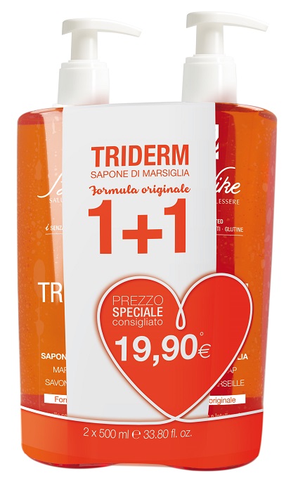 TRIDERM SAPONE DI MARSIGLIA BIPACK 2 FLACONI DA 500 ML - farmacia187.it
