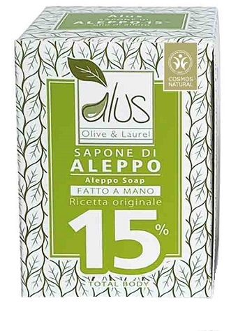 ALUS OLICE & LAUREL SAPONE DI ALEPPO FATTO A MANO 15% 200 G - farmacia187.it