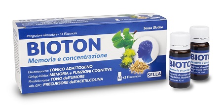 BIOTON ELEUTEROCOCCO MEMORIA CONCENTRAZIONE 14 FLACONCINI - farmacia187.it