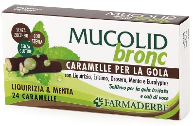 MUCOLID BRONC MENTA & LIQUIRIZIA 24 CARAMELLE - farmacia187.it