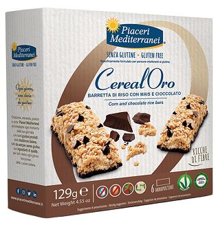 PIACERI MEDITERRANEI BARRETTA DI RISO CON MAIS E CIOCCOLATO 129 G - farmacia187.it