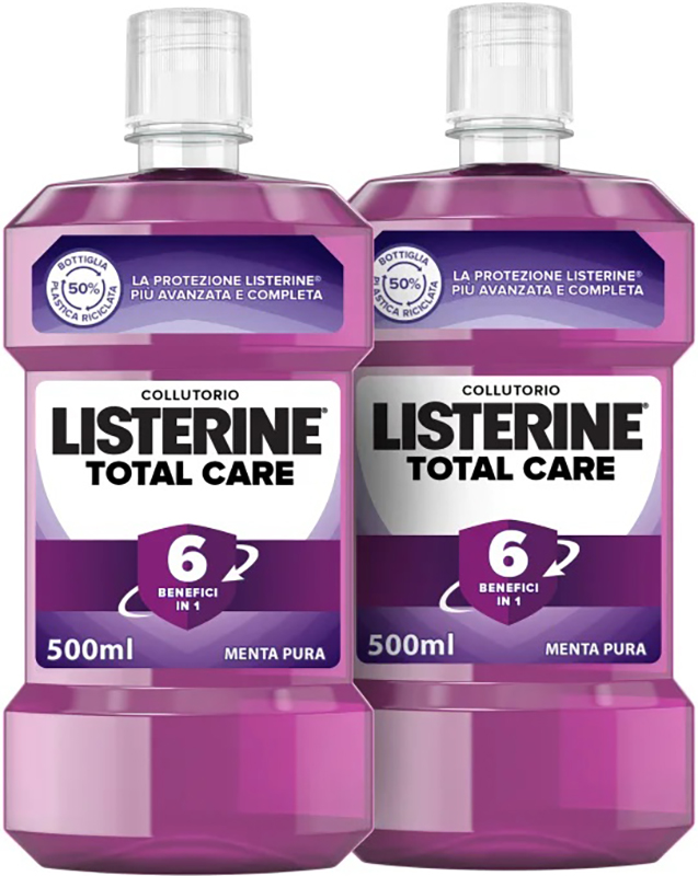 LISTERINE TOTAL CARE ZERO 2 PEZZI 500 ML - farmacia187.it
