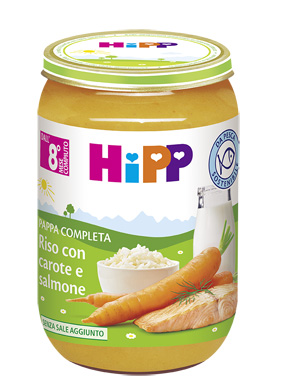 HIPP PAPPA PRONTA RISO CAROTE SALMONE 220 G - farmacia187.it