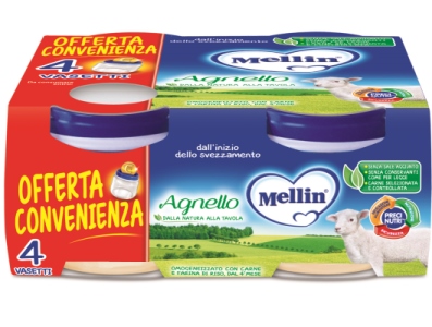 MELLIN OMOGENEIZZATO AGNELLO 4 PEZZI X 80 G - farmacia187.it
