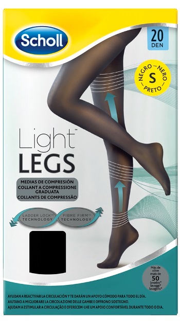 SCHOLL LIGHTLEGS 20 DENARI TAGLIA S COLORE NERO 1 PAIO - farmacia187.it