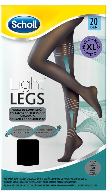 SCHOLL LIGHTLEGS 20 DENARI TAGLIA XL COLORE NERO 1 PAIO - farmacia187.it