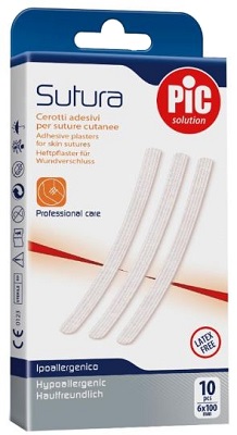 CEROTTO PER SUTURA PIC SOLUTION 6 X 100 MM 10 PEZZI - farmacia187.it