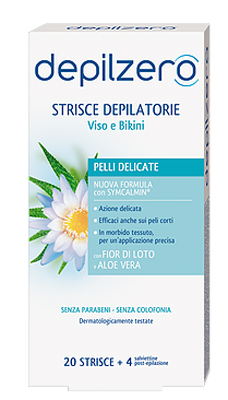 DEPILZERO STRISCE VISO E BIKINI 20 PEZZI - farmacia187.it