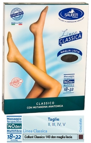 SAUBER CLASSICO COLLANT 140 DENARI MAGLIA LISCIA CIOCCOLATO 5 - farmacia187.it