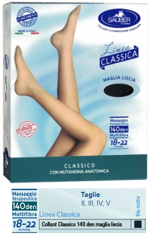 SAUBER CLASSICO COLLANT 140 DENARI MAGLIA LISCIA BLU NOTTE 5 - farmacia187.it