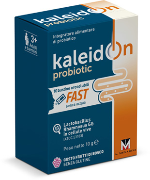 KALEIDON PROBIOTIC FAST FRUTTI DI BOSCO 10 BUSTE OROSOLUBILI - farmacia187.it