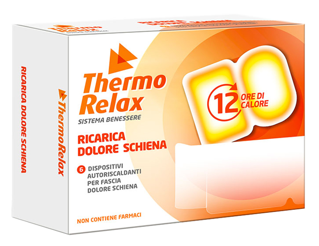 THERMORELAX RICARICA PER FASCIA DOLORE LOMBARE 6 DISPOSITIVI AUTORISCALDANTI - farmacia187.it